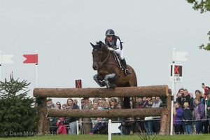 Hannah Sue Burnett riding Harbour Pilot at the Savills Staircase - Badminton Horse Trials 2017