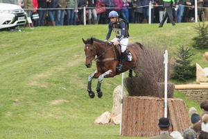 Astier Nicolas riding Piaf de B'Neville at the Savills Staircase - Badminton Horse Trials 2017