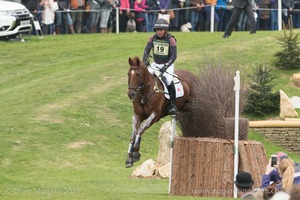 Dan Jocelyn riding Dasset Cool Touch at the Savills Staircase - Badminton Horse Trials 2017