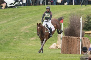 Dan Jocelyn riding Dasset Cool Touch at the Savills Staircase - Badminton Horse Trials 2017