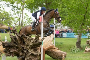 TILynn Symanksy riding Donner at the Hildon Water Pond - Badminton Horse Trials 2017TLEHERE