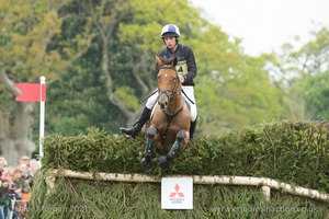 Dominic Furnell riding Ballycahane Flower Power at the Mirage Pond - Badminton Horse Trials 2017