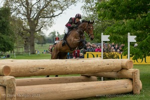 Sarah Bullimore riding Reve Du Rouet at the Devoucoux Oxer - Badminton Horse Trials 2017