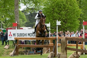 Ingrid Kilmke riding Horseware Hale Bob at the PHEV Corral - Badminton Horse Trials 2017