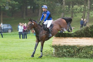 Michael Jackson riding KANGASONG at the JCB Water Splash in the CCI3* Event at the 2015 Blenheim Palace International Horse Trials