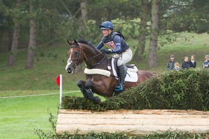 Flora Harris riding BAYANO at the JCB Water Splash in the CCI3* Event at the 2015 Blenheim Palace International Horse Trials