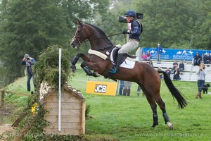 Flora Harris riding BAYANO at the JCB Water Splash in the CCI3* Event at the 2015 Blenheim Palace International Horse Trials