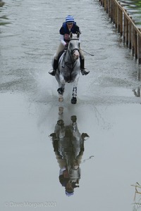 Olivia Wilmot riding ZEBEDEE DE FOJA at the Outbound Water Crossing in the CCI3* Event at the 2015 Blenheim Palace International Horse Trials