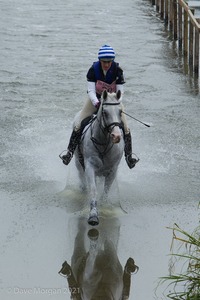 Olivia Wilmot riding ZEBEDEE DE FOJA at the Outbound Water Crossing in the CCI3* Event at the 2015 Blenheim Palace International Horse Trials