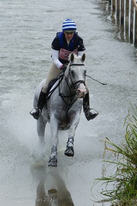 Olivia Wilmot riding ZEBEDEE DE FOJA at the Outbound Water Crossing in the CCI3* Event at the 2015 Blenheim Palace International Horse Trials