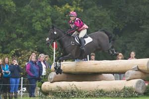 Emma Hyslop-Webb riding PENNLANDS DOUGLAS at the Gatehouse Stick Pile in the CCI3* Event at the 2015 Blenheim Palace International Horse Trials