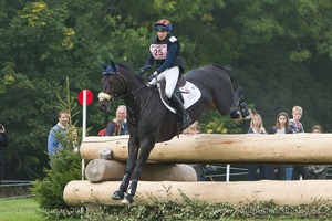 Elisabeth Halliday-Sharp riding FERNHILL BY NIGHT at the Gatehouse Stick Pile in the CCI3* Event at the 2015 Blenheim Palace International Horse Trials