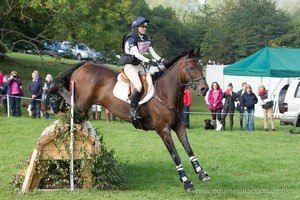 Imogen Gloag riding BRENDONHILL DOUBLET at the JCB Water Splash in the CCI3* Event at the 2015 Blenheim Palace International Horse Trials