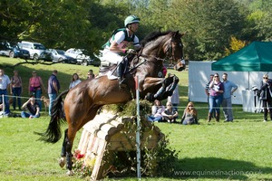 Clark Montgomery riding LOUGHAN GLEN at the JCB Water Splash in the CCI3* Event at the 2015 Blenheim Palace International Horse Trials