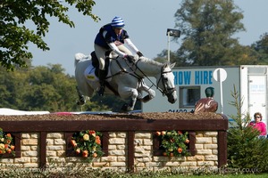 Olivia Wilmot riding COOL DANCER coming to grief at the Cotswold Life Stone Tables in the CCI3* Event at the 2015 Blenheim Palace International Horse Trials