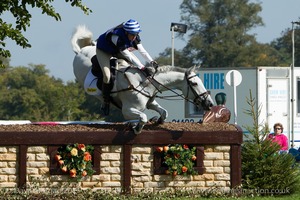 Olivia Wilmot riding COOL DANCER coming to grief at the Cotswold Life Stone Tables in the CCI3* Event at the 2015 Blenheim Palace International Horse Trials