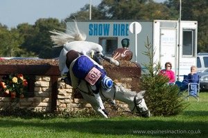 Olivia Wilmot riding COOL DANCER coming to grief at the Cotswold Life Stone Tables in the CCI3* Event at the 2015 Blenheim Palace International Horse Trials