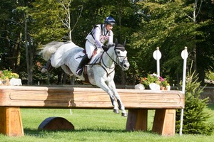 Gemma Tattersall riding QUICKLOOK V at the Oxford Times Olympic Table in the CCI3* Event at the 2015 Blenheim Palace International Horse Trials