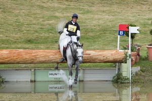 William Fox-Pitt riding DYNASTY comes to grief at the Hunter Field Water Complex (18A/B) - Gatcombe Festival of Eventing 2015