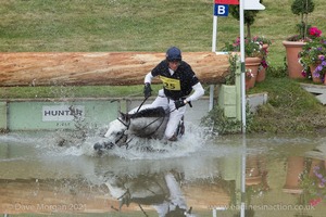 William Fox-Pitt riding DYNASTY comes to grief at the Hunter Field Water Complex (18A/B) - Gatcombe Festival of Eventing 2015