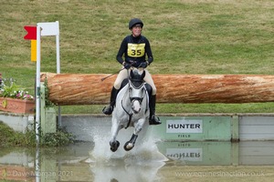 Helen Wilson riding SPRING SIDDHARTHA at the Hunter Field Water Complex (18A/B) - Gatcombe Festival of Eventing 2015