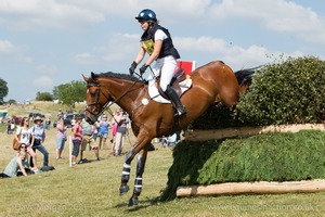 India Wishart riding THE MASTERS HARRY at the Dodson &amp; Horrell Staypower (12A/B/C) - Gatcombe Festival of Eventing 2015
