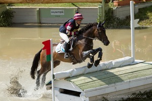Sam Penn riding PUSIDEN at the Hunter Field Water Complex (22A/B) - Gatcombe Festival of Eventing 2015