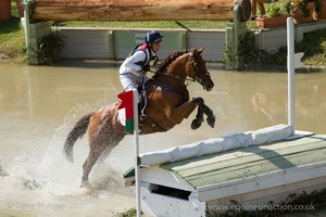 Kristina Cook riding BILLY THE RED at the Hunter Field Water Complex (22A/B) - Gatcombe Festival of Eventing 2015