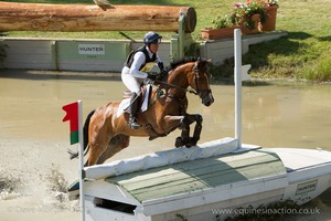 Pippa Funnell riding MAJAS HOPE at the Hunter Field Water Complex (22A/B) - Gatcombe Festival of Eventing 2015