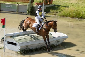 Pippa Funnell riding MAJAS HOPE at the Hunter Field Water Complex (22A/B) - Gatcombe Festival of Eventing 2015