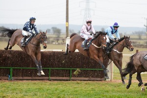 Heythrop Hunt Point to Point Races at Cocklebarrow 2014. 1st race: BA Hull Restricted Race.