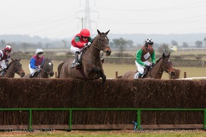 Heythrop Hunt Point to Point Races at Cocklebarrow 2014. 1st race: BA Hull Restricted Race.