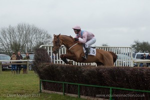 Kiteney Wood and Mike Jackson in his first ever point ot point ride in the Hunt Members Race