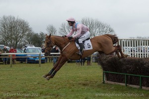 Kiteney Wood and Mike Jackson in his first ever point ot point ride in the Hunt Members Race