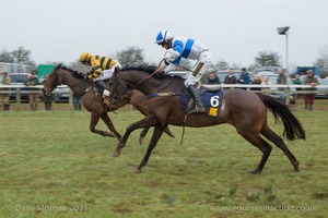 Royal Riviera and Connies Cross after the 2nd last in the Lord Ashton of Hyde's Cup Men's Open