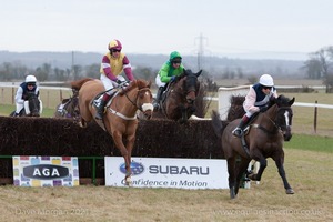 Heythrop Hunt Point to Point Races - Cocklebarrow Sunday 25th January 2015. 1st Race: The Subaru Restricted Race.